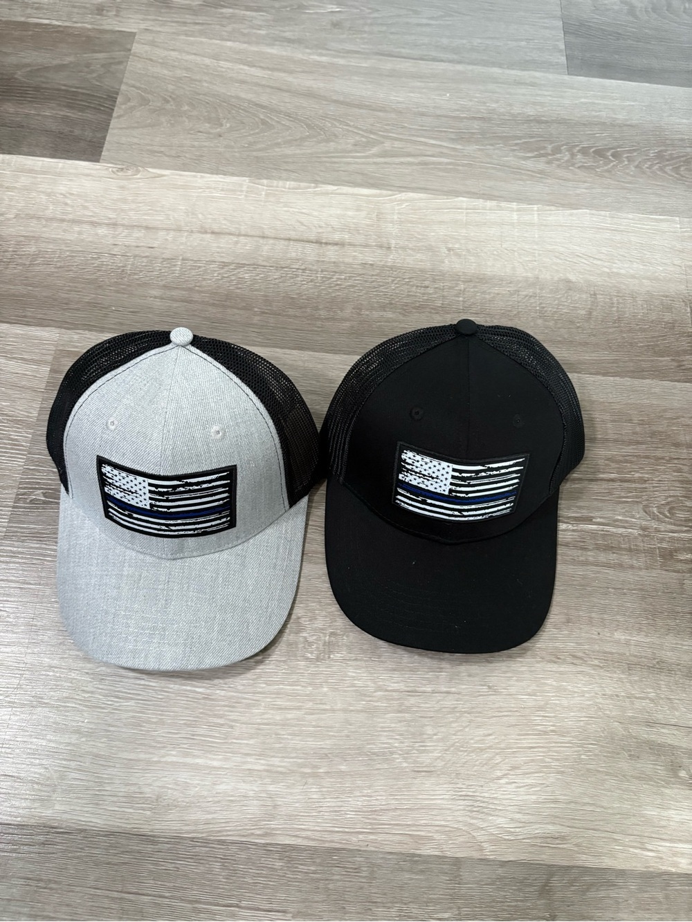 Boticci Thin Blue Line Flag Trucker Hat - Black or Light Gray